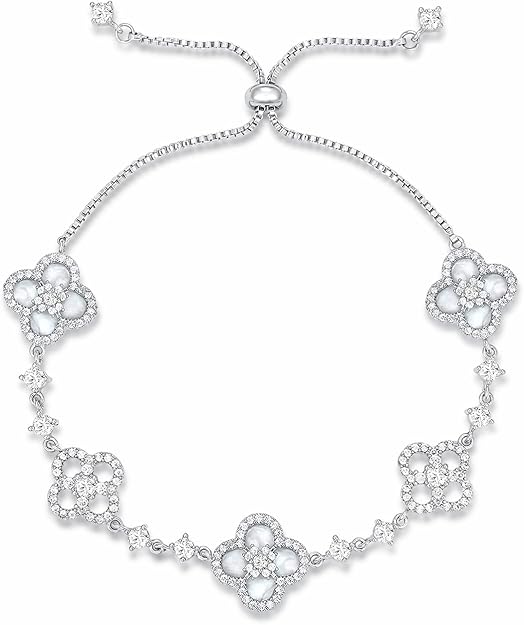 Four Leaf Lucky Charm Dainty Link Bracelets