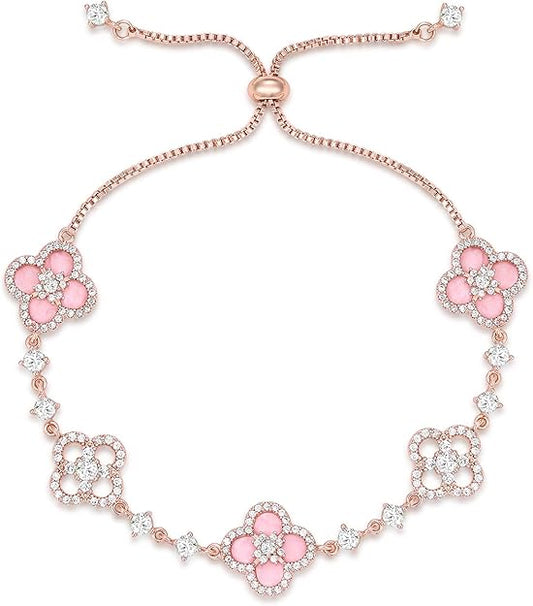 Four Leaf Lucky Charm Dainty Link Bracelets